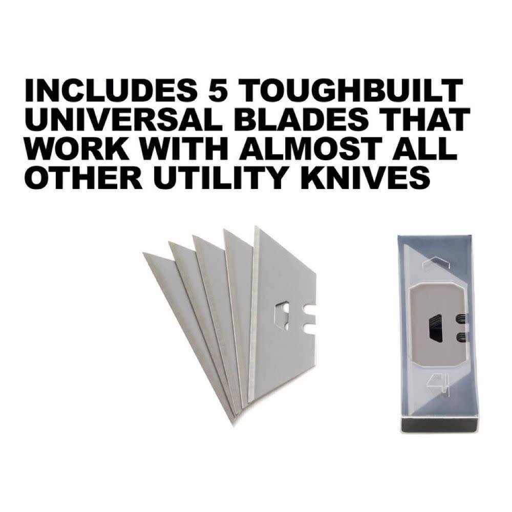 Toughbuilt Scraper Utility Knife with 5 Blades - Zenithce