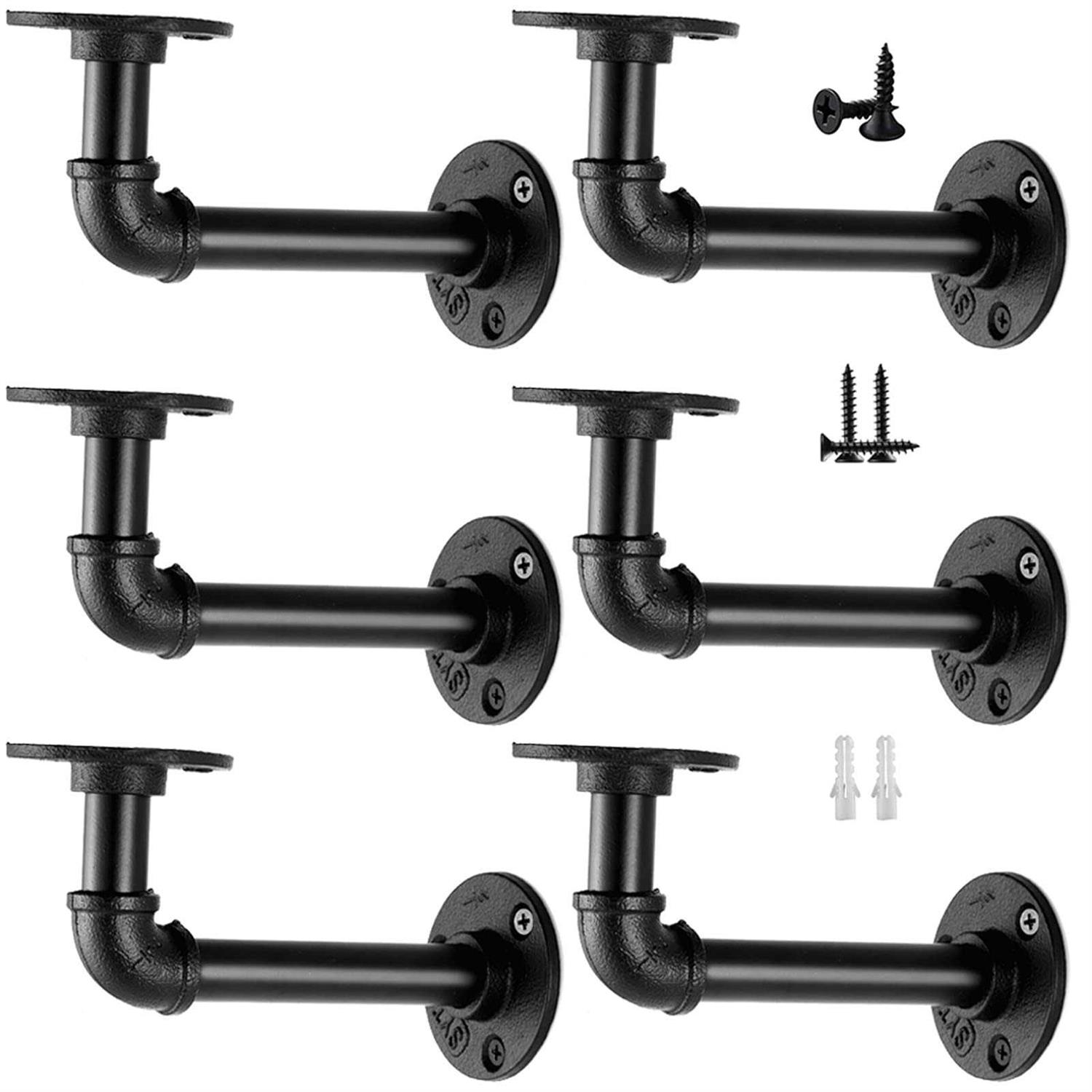 Janyang 20 Pack Shelf Brackets Heavy Duty Black Metal Floating Shelf Bracket - Zenithce