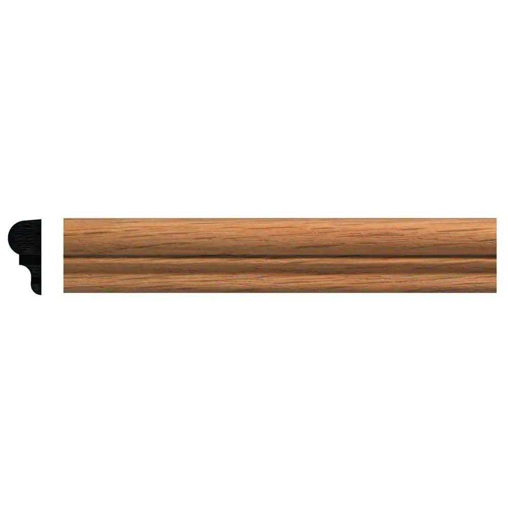 Ornamental Mouldings 5/16 in. x 1-1/4 in. x 96 in. White Hardwood Embossed Floral Moulding - Zenithce