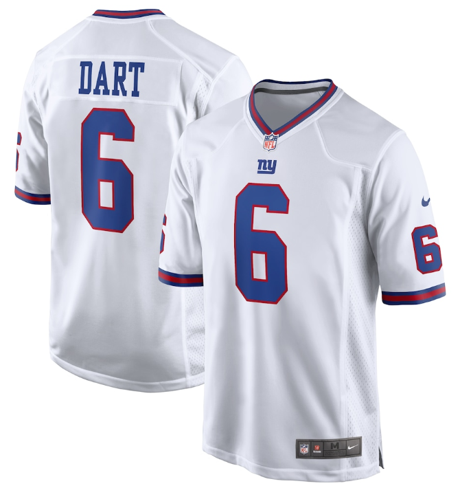 New York Giants Jaxson Dart Nike White Alternate Vintage White Game Jersey - Zenithce