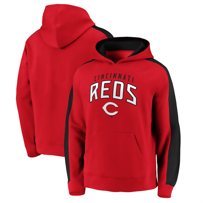 Cincinnati Reds Red Game Time Arch Pullover Hoodie Pullover Hoodie - Zenithce