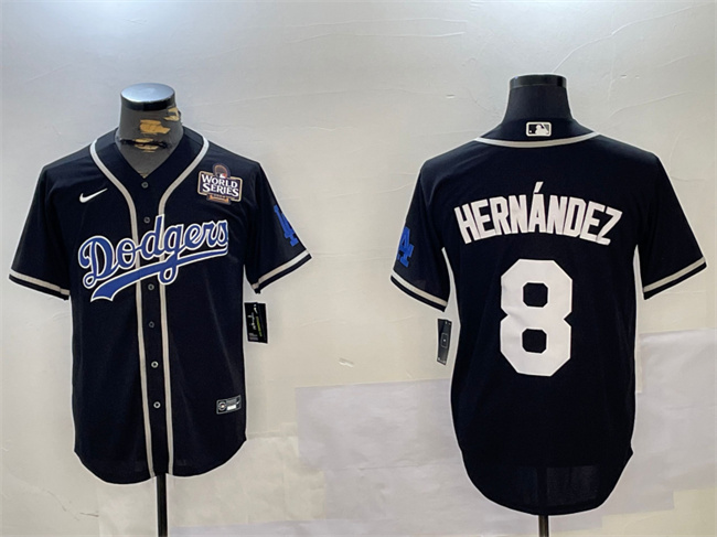 Los Angeles Dodgers #8 Enrique Hernández Black 2024 World Series Cool Base Stitched Jersey - Zenithce