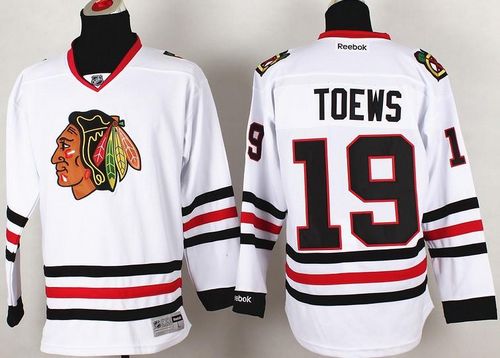 Blackhawks #19 Jonathan Toews Stitched White Jersey - Zenithce