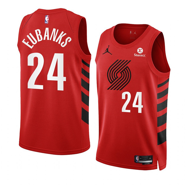Portland Trail Blazers #24 Drew Eubanks 2022-23 Red Statement Edition Swingman Stitched Jersey - Zenithce