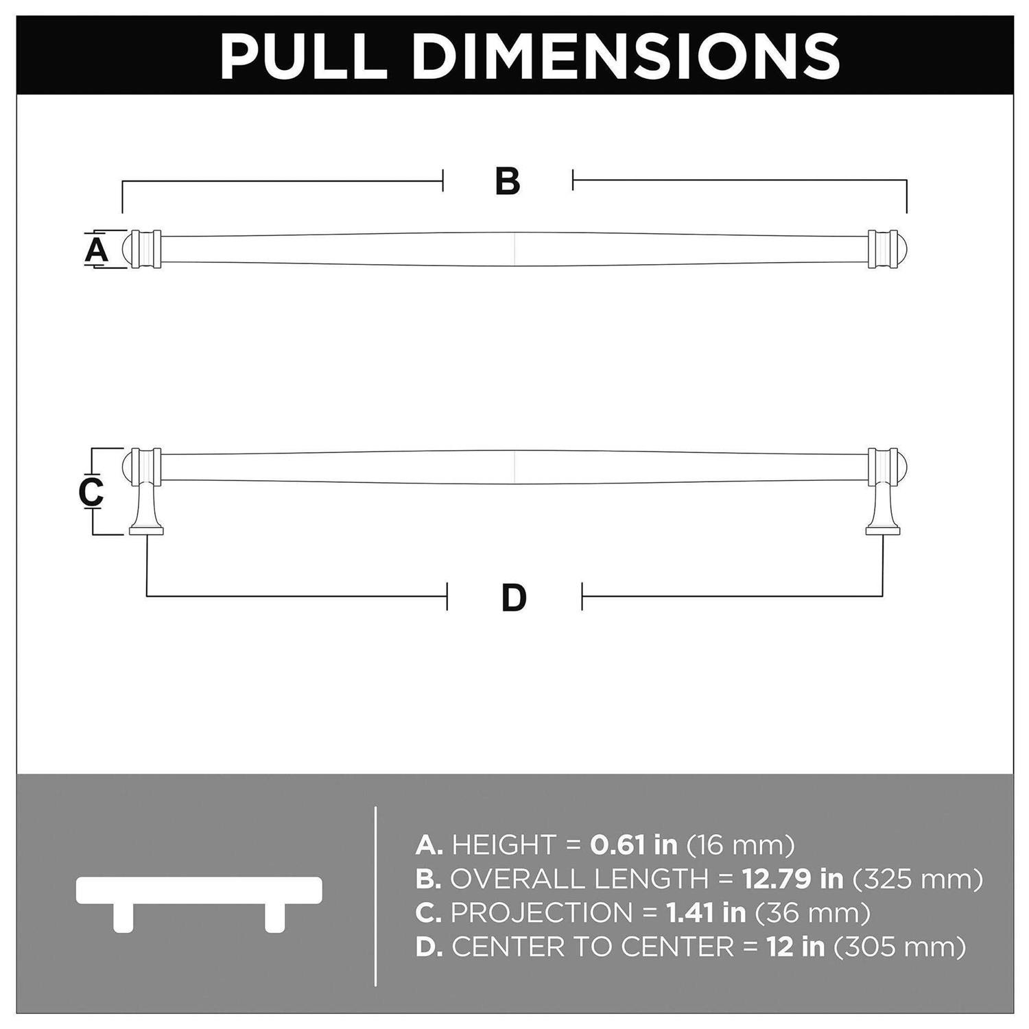 Liberty Averland Matte Black Cabinet Drawer Pull with Backplate - Zenithce