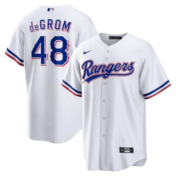 Texas Rangers #48 Jacob DeGrom White Cool Base Stitched Jersey - Zenithce