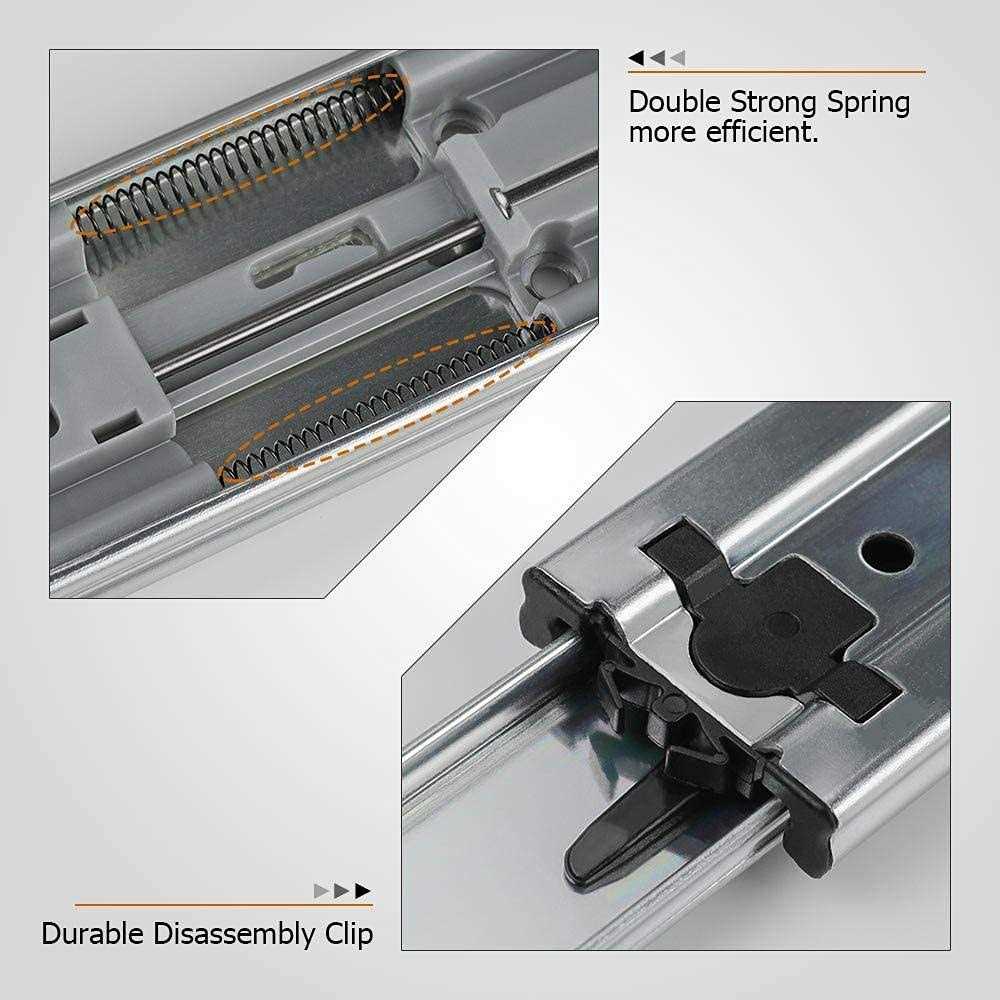 LONTAN 22 Inch Soft Close Drawer Slides Drawer Slides - Zenithce