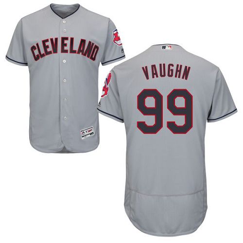 Indians #99 Ricky Vaughn Grey Flexbase Authentic Collection Stitched Jersey - Zenithce