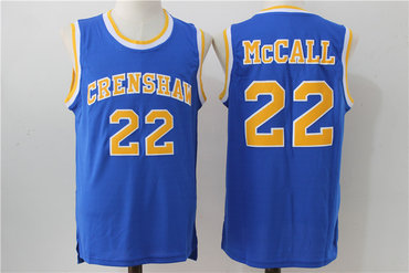 Crenshaw 22 McCall Blue Stitched Movie Jersey - Zenithce
