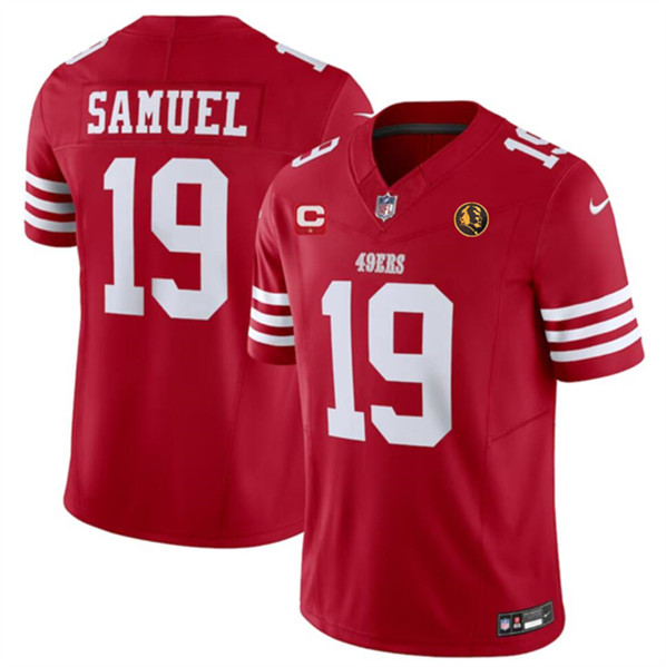 San Francisco 49ers #19 Deebo Samuel Red 2023 F.U.S.E. With 1-Star C Patch And John Madden Patch Vapor Limited Stitched Jersey - Zenithce