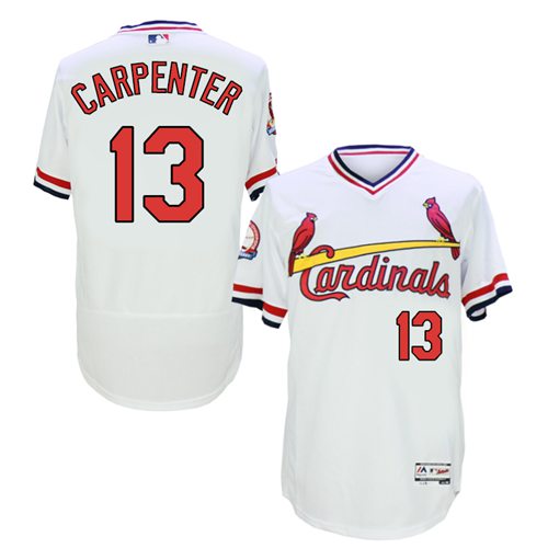 Cardinals #13 Matt Carpenter White Flexbase Authentic Collection Cooperstown Stitched Jersey - Zenithce