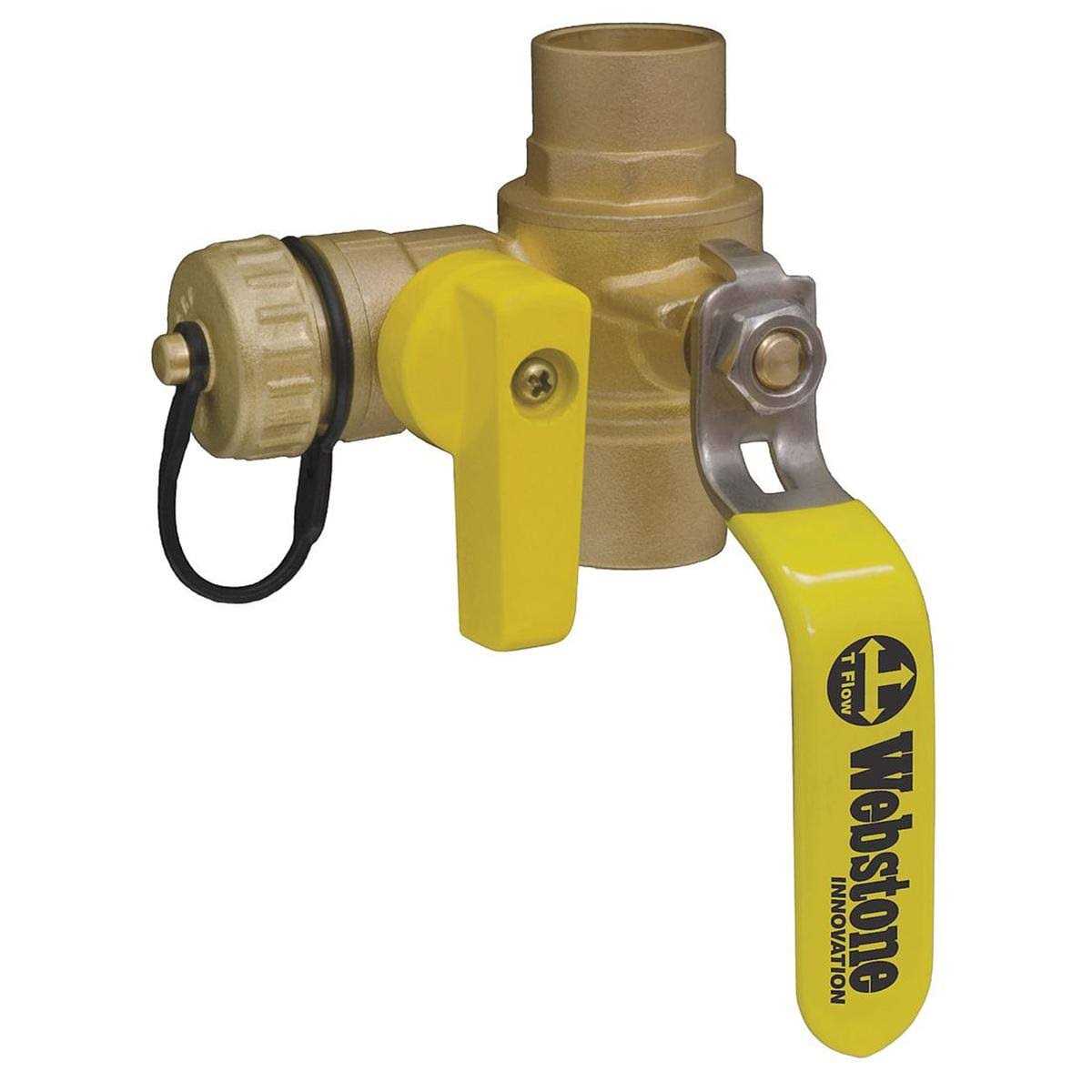 Webstone 80613W 3/4 Press Ball Valve w/ Drain & Reversible Handle - Zenithce