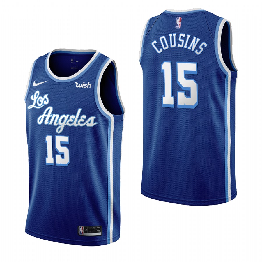 Los Angeles Lakers #15 Demarcus Cousins Blue 2019-20 Classic Edition Stitched Jersey - Zenithce