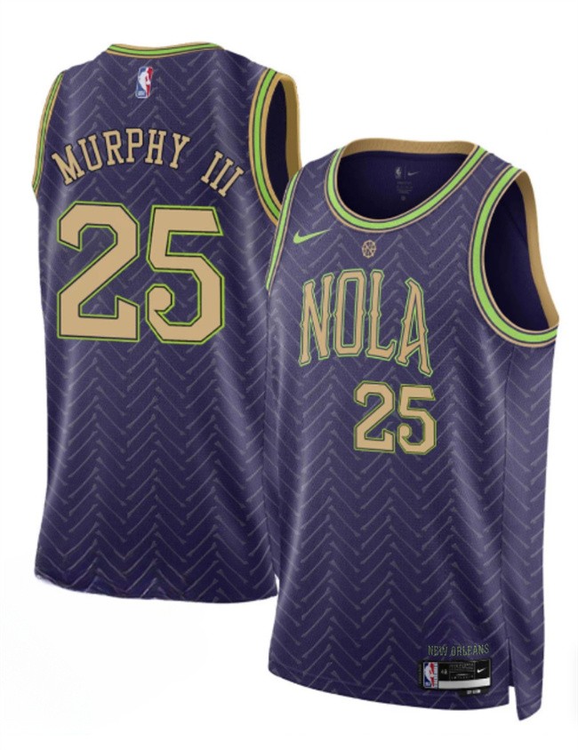 New Orleans Pelicans #25 Trey Murphy III Purple 2024-25 City Ediiton Stitched Jersey - Zenithce