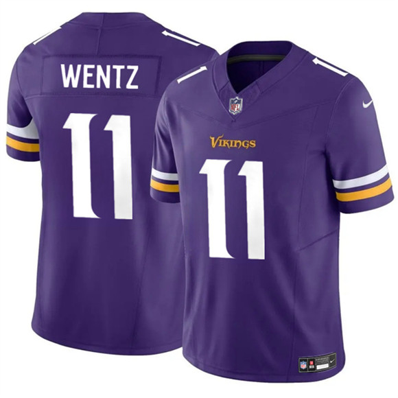 Minnesota Vikings #11 Carson Wentz Purple 2024 F.U.S.E. Vapor Untouchable Limited Football Stitched Jersey - Zenithce