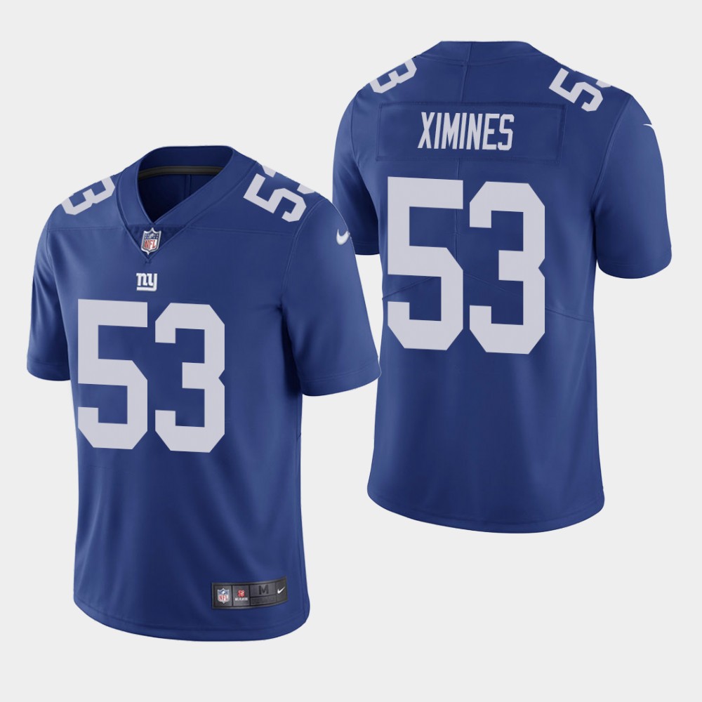 Giants #53 Oshane Ximines Blue Vapor Untouchable Limited Stitched Jersey - Zenithce