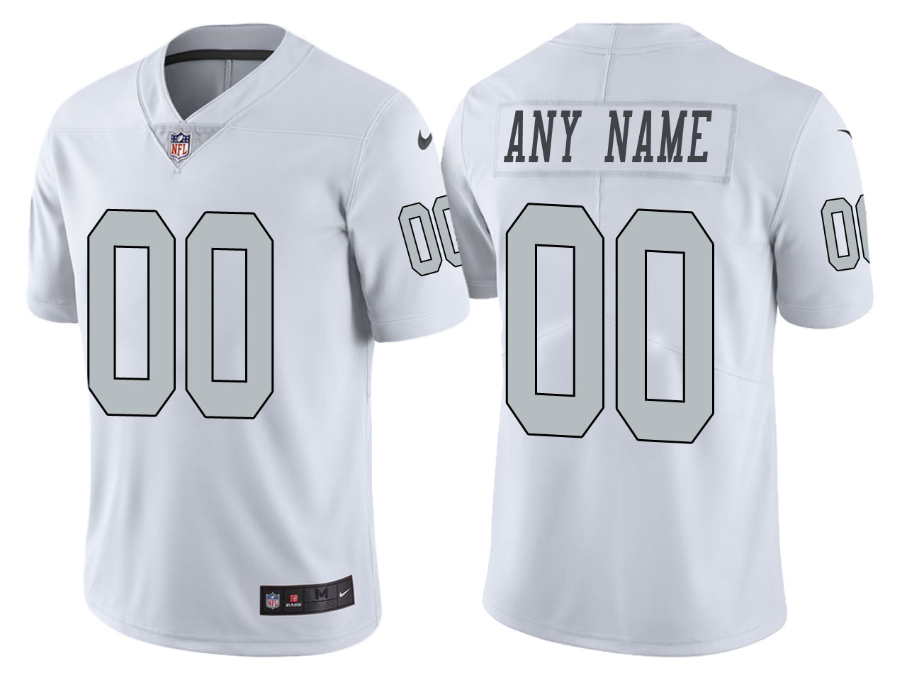 Oakland Raiders Customized White Rush Color Limited Stitched NFL Jersey - Zenithce
