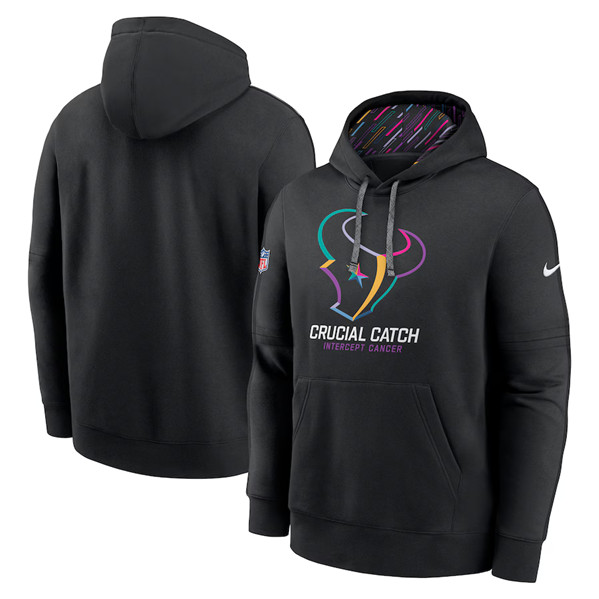 Houston Texans Black 2024 Crucial Catch Club Pullover Hoodie - Zenithce