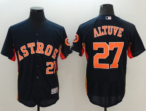 Astros #27 Jose Altuve Navy Blue Flexbase Authentic Collection Stitched Jersey - Zenithce