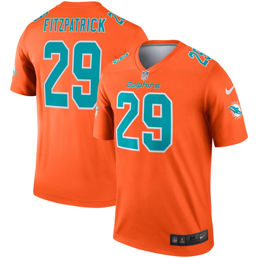 Miami Dolphins #29 Minkah Fitzpatrick Orange Inverted Legend Jersey - Zenithce