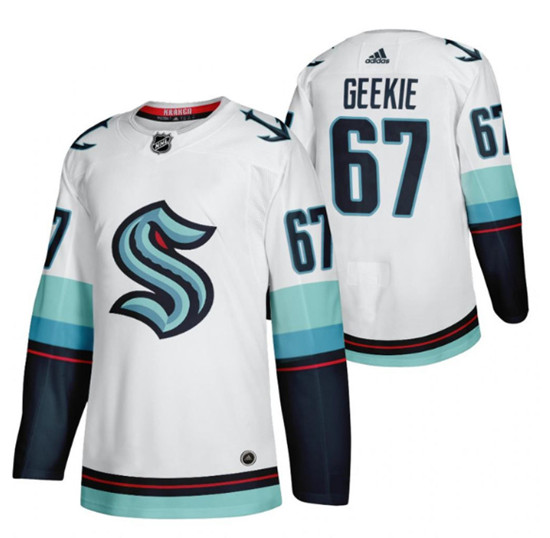 Seattle Kraken #67 Morgan Geekie White Stitched Jersey - Zenithce