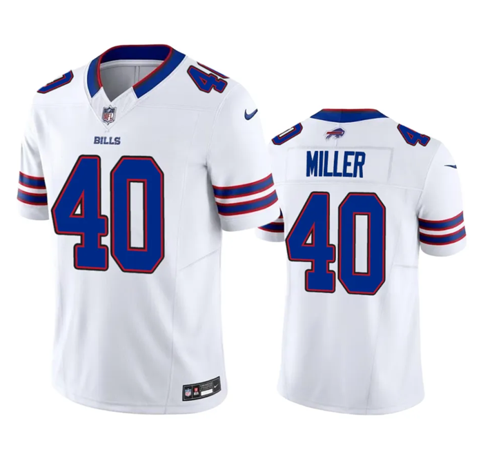 Buffalo Bills #40 Von Miller White 2023 F.U.S.E. Vapor Untouchable Limited Stitched Jersey - Zenithce