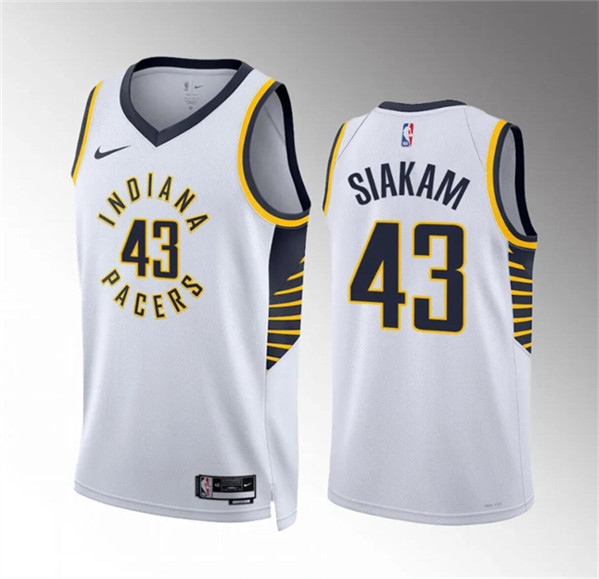Indiana Pacers #43 Pascal Siakam White Association Edition Stitched Jersey - Zenithce