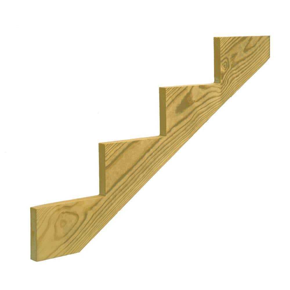 ProWood 6-Step Ground Contact Pressure Treated Pine Stair Stringer - Zenithce