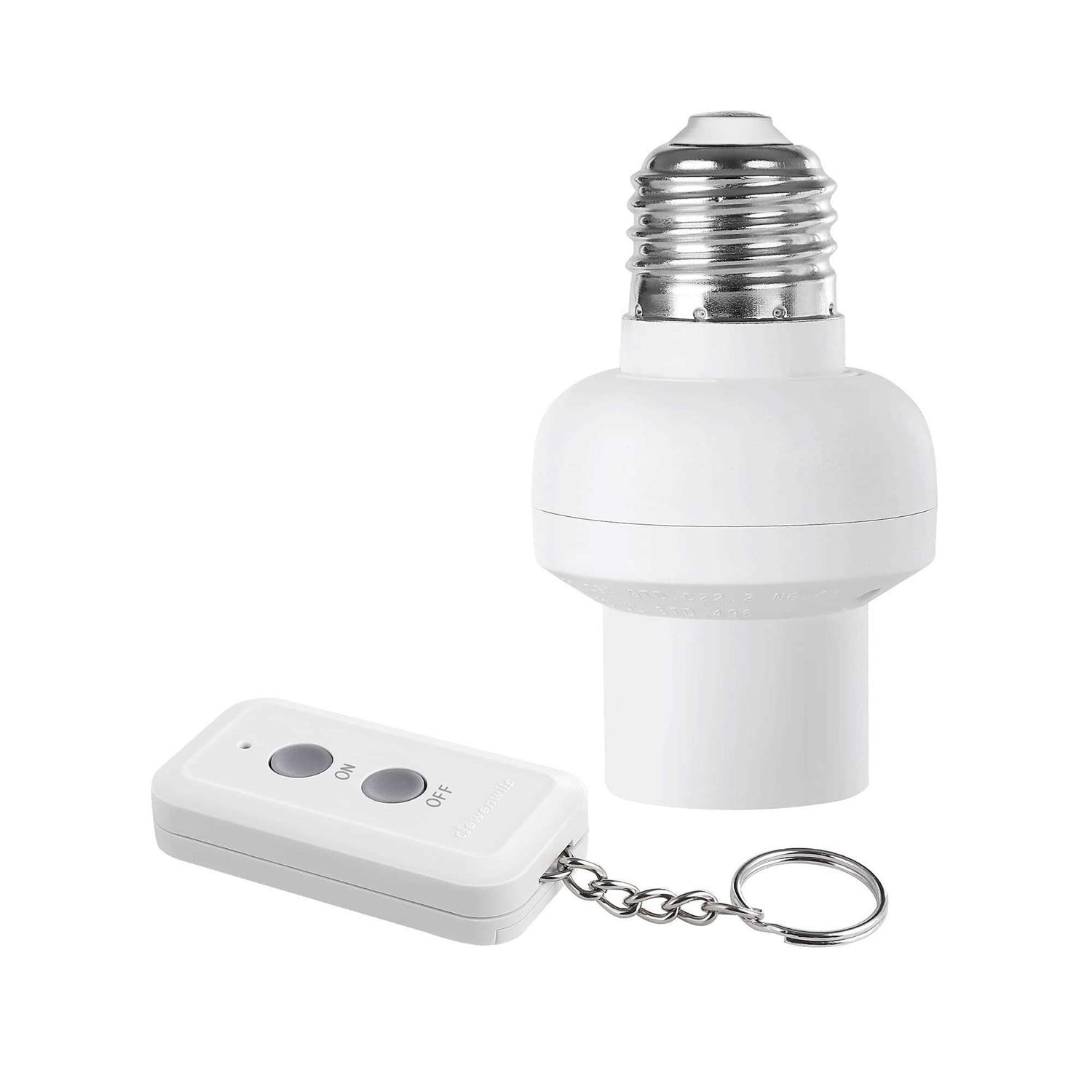 Dewenwils Remote Control Light Bulb Socket E26/e27 Bulb Base for Lamps Light Fixture - Zenithce