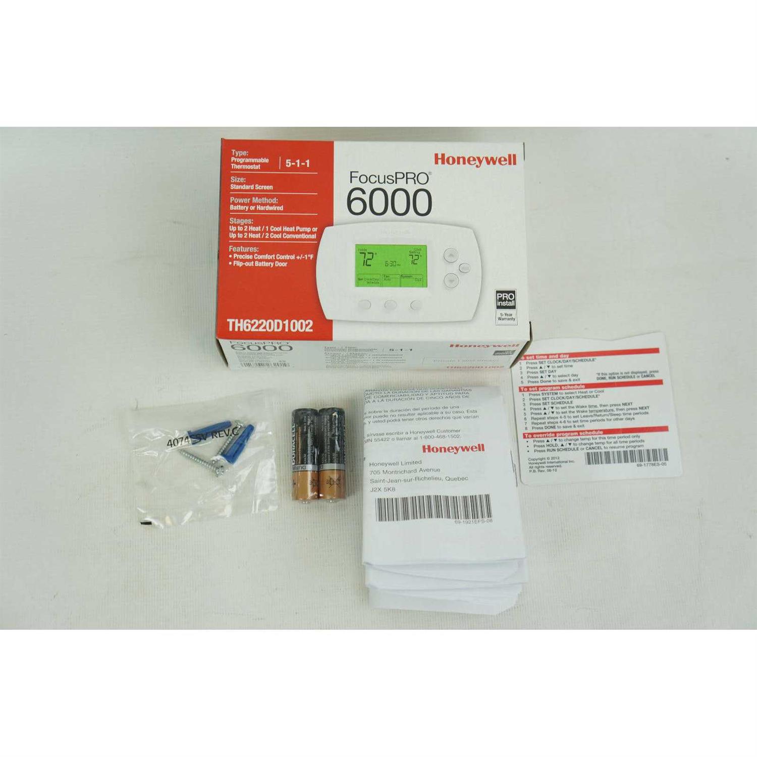 Honeywell TH6220 - Zenithce