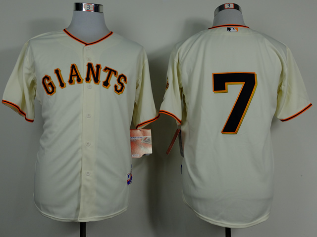 Giants #7 Gregor Blanco Cream Home Cool Base Stitched Jersey - Zenithce