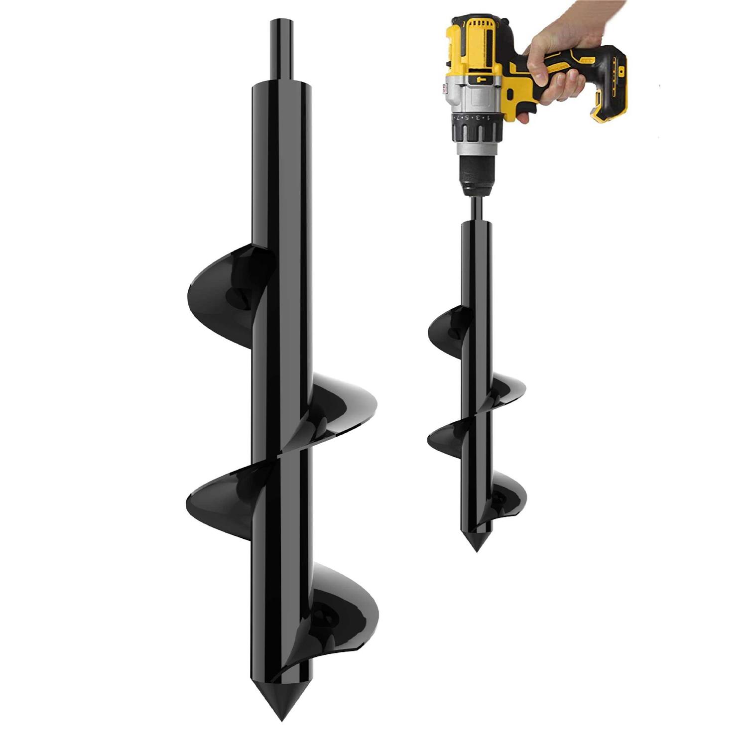 K-Brands Auger Drill Bit for Planting 1.6 x 16 Inch & 3.5 x 16 Inch Set - Zenithce