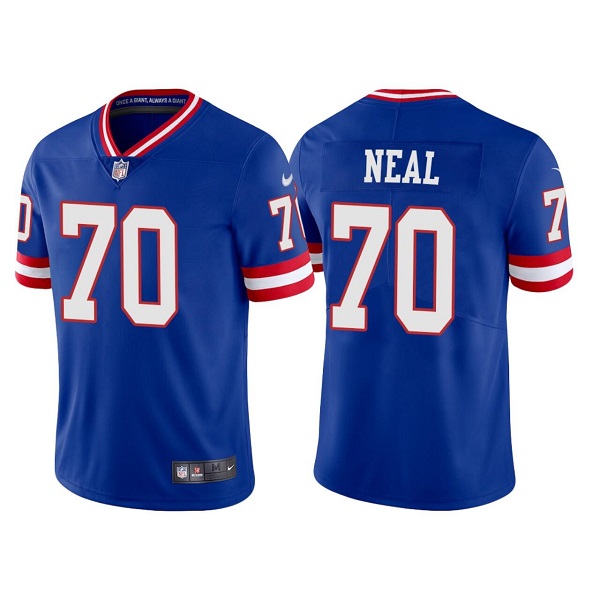 New York Giants #70 Evan Neal Royal Vapor Untouchable Limited Stitched Jersey - Zenithce