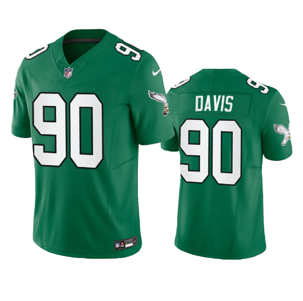 Philadelphia Eagles #90 Jordan Davis Green 2023 F.U.S.E. Vapor Untouchable Stitched Jersey - Zenithce