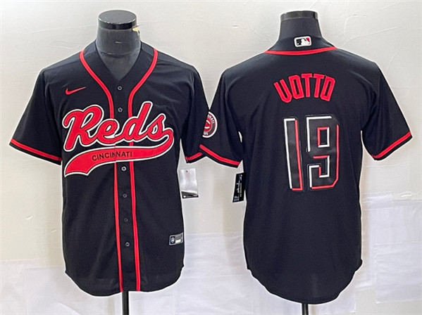 Cincinnati Reds #19 Joey Votto Black 2023 City Connect Cool Base Stitched Jersey - Zenithce