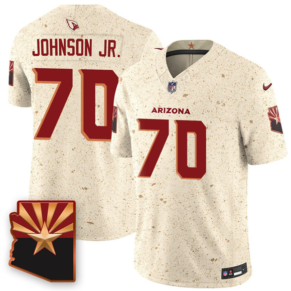 Arizona Cardinals #70 Paris Johnson Jr. 2025 F.U.S.E. “Rivalries” Vapor Untouchable Limited Football Stitched Jersey - Zenithce