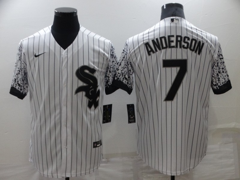 Chicago White Sox #7 Tim Anderson White City Connect Cool Base Stitched Jersey - Zenithce