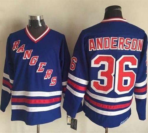 Rangers #36 Glenn Anderson Blue CCM Heroes Of Hockey Alumni Stitched Jersey - Zenithce