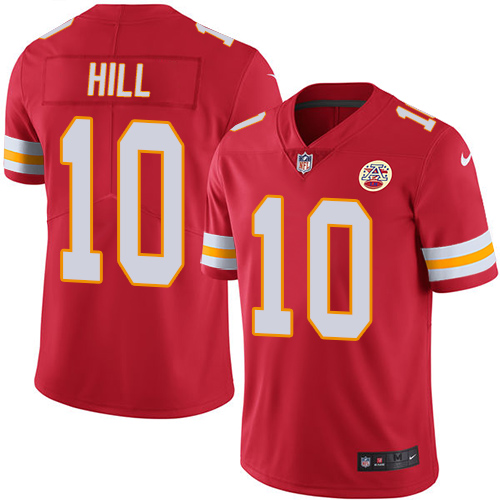 Chiefs #10 Tyreek Hill Red Stitched Limited Rush Nike Jersey - Zenithce
