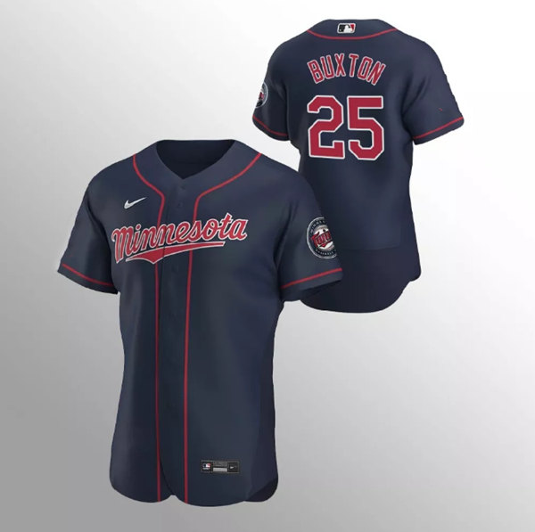 Minnesota Twins #25 Byron Buxton Navy Flex Base Stitched Jersey - Zenithce