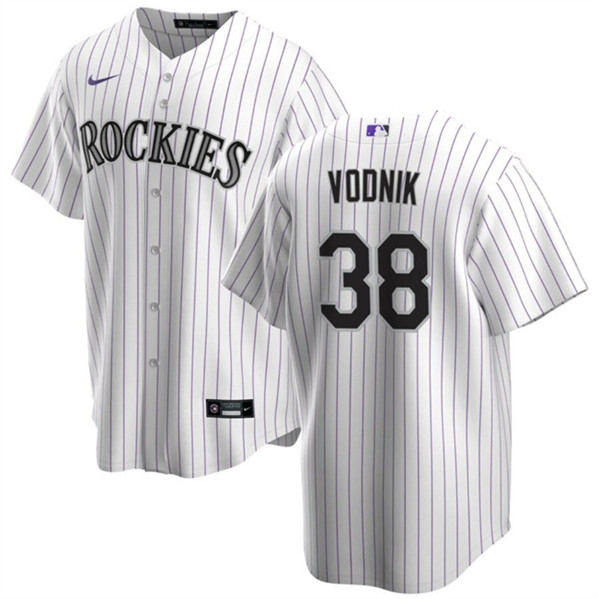 Colorado Rockies #38 Victor Vodnik White Cool Base Stitched Jersey - Zenithce