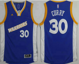 Golden State Warriors #30 Stephen Curry Blue Retro Stitched 2016 Revolution 30 Swingman Jersey - Zenithce