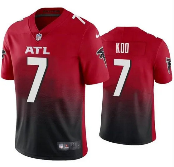 Atlanta Falcons #7 Younghoe Koo Red Black Vapor Untouchable Limited Stitched Jersey - Zenithce