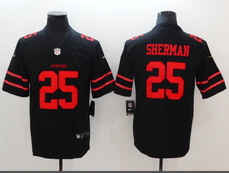 San Francisco 49ers #25 Richard Sherman Black Vapor Untouchable Limited Stitched Jersey - Zenithce