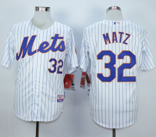 Mets #32 Steven Matz White(Blue Strip) Home Cool Base Stitched Jersey - Zenithce