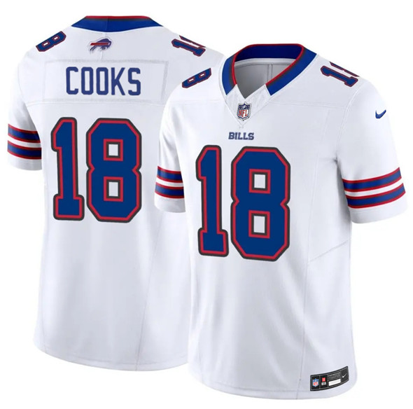 Buffalo Bills #18 Brandin Cooks White 2025 F.U.S.E. Vapor Untouchable Limited Stitched Jersey - Zenithce
