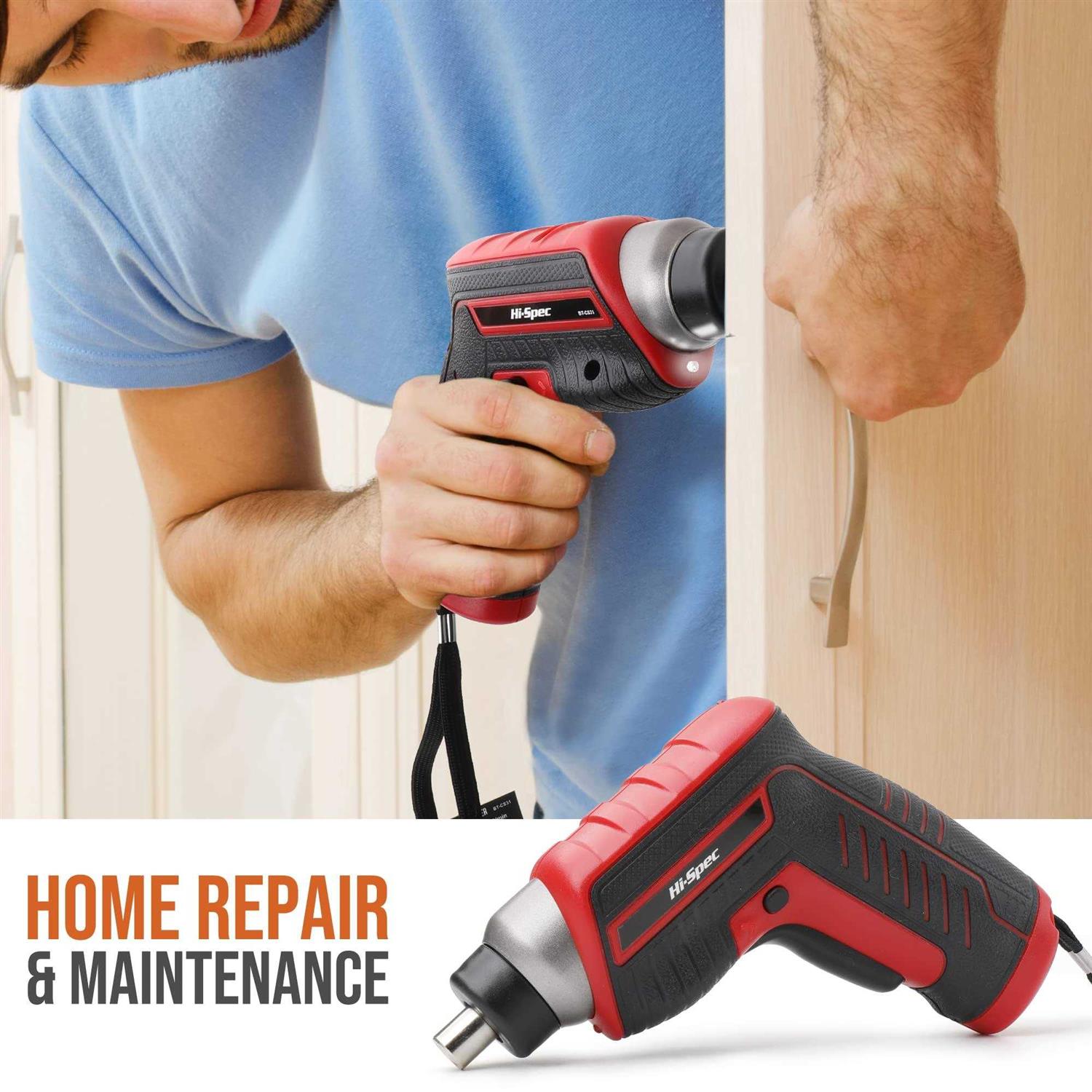 Hi-Spec 35pc tool kit with 3.6V USB Electric Screwdriver and drill set. Complete tool set - Zenithce