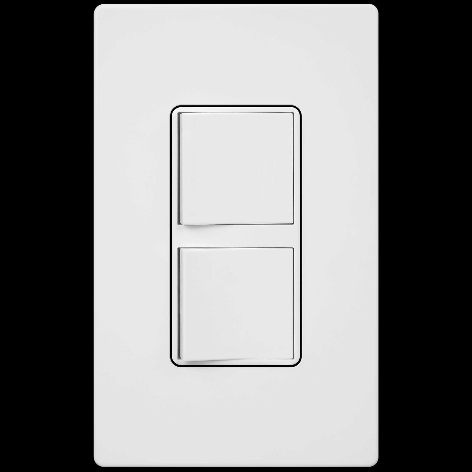 Enerlites Double Decorator Switch Cover Two Gang Outlet Wall Plate 8832 - Zenithce