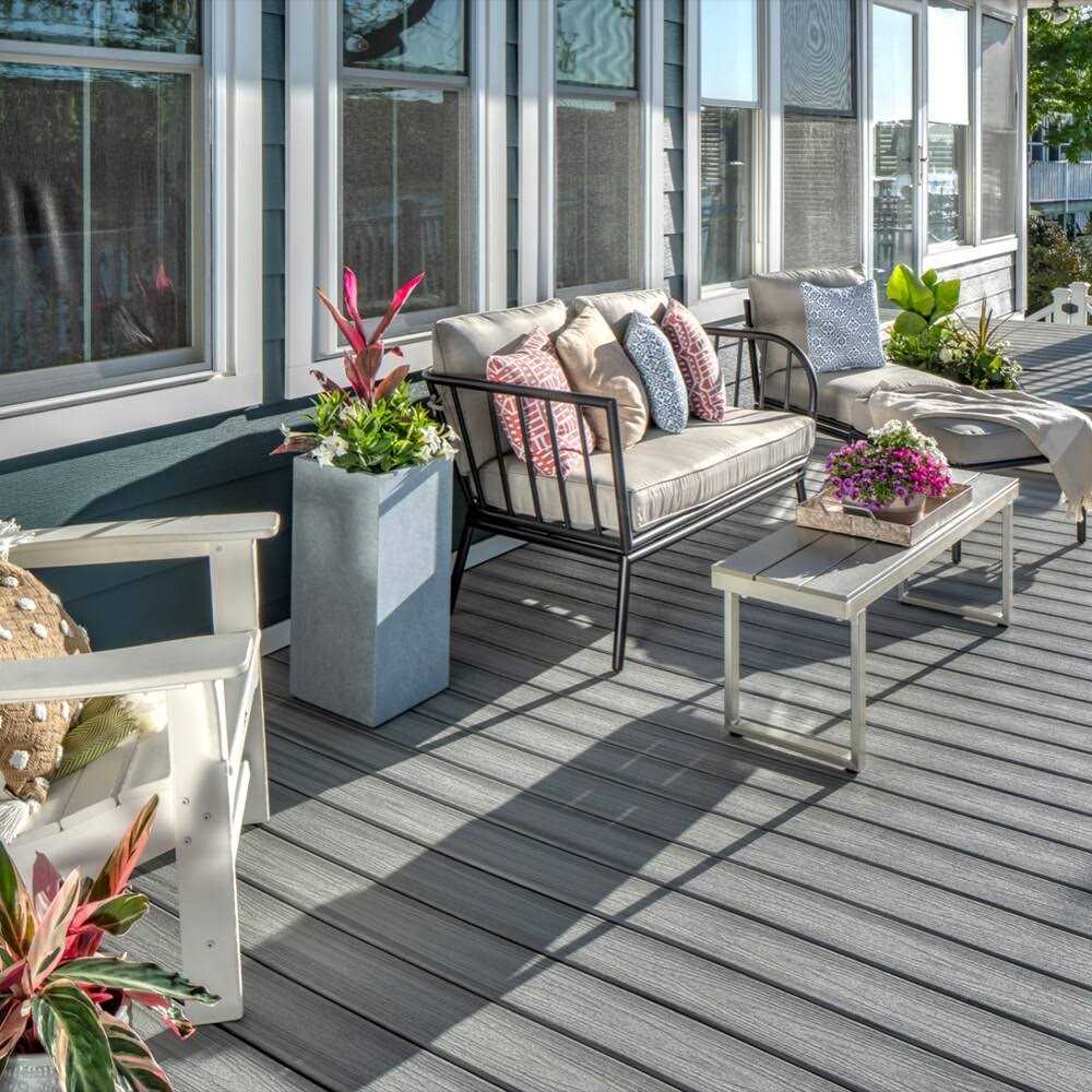 Trex Enhance Naturals 1-in x 6-in x 16-ft Toasted Sand Grooved Composite Deck Board in Brown | TS010616E2G01 - Zenithce