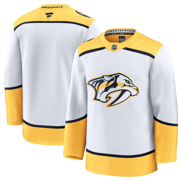 Nashville Predators Blank White 2024-25 Away Stitched Jersey - Zenithce